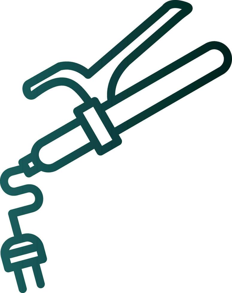 Curling Iron Vector Icon Design