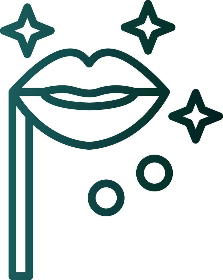 Lip Mask Vector Icon Design