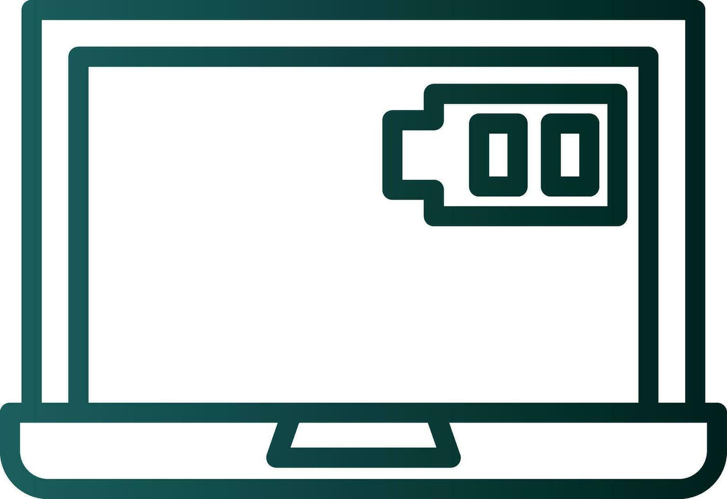 Laptop charging Vector Icon Design