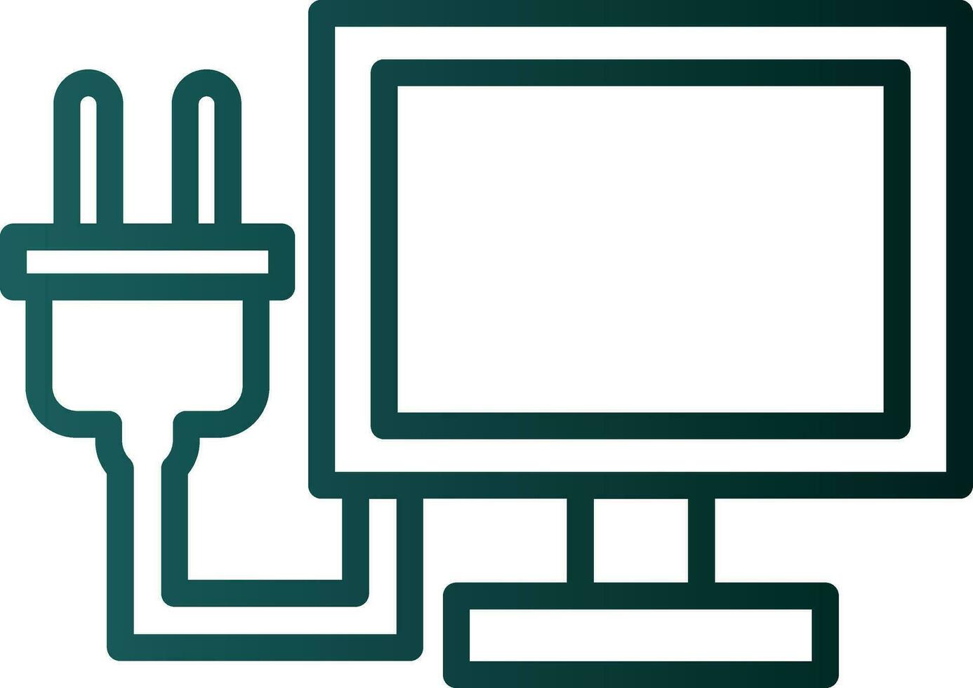 Lcd Plug Vector Icon Design