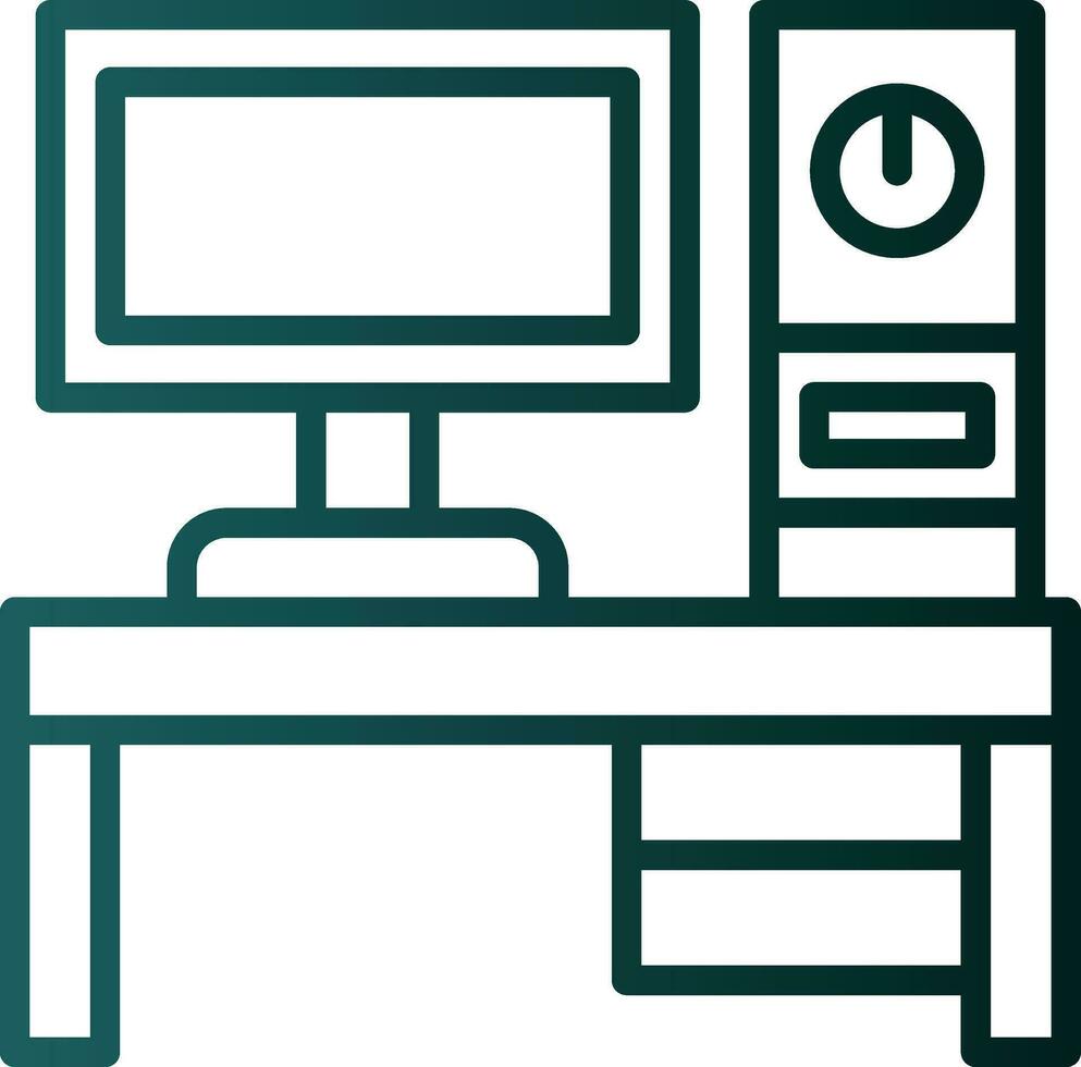 Desktop pc Vector Icon Design