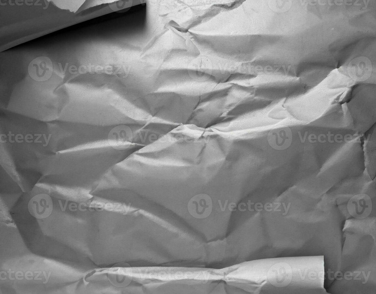 Photo view of crinkled paper texture background