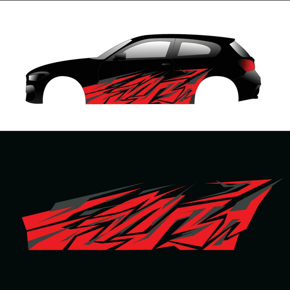 racing car livery decal design vector. sports car sticker decal vector