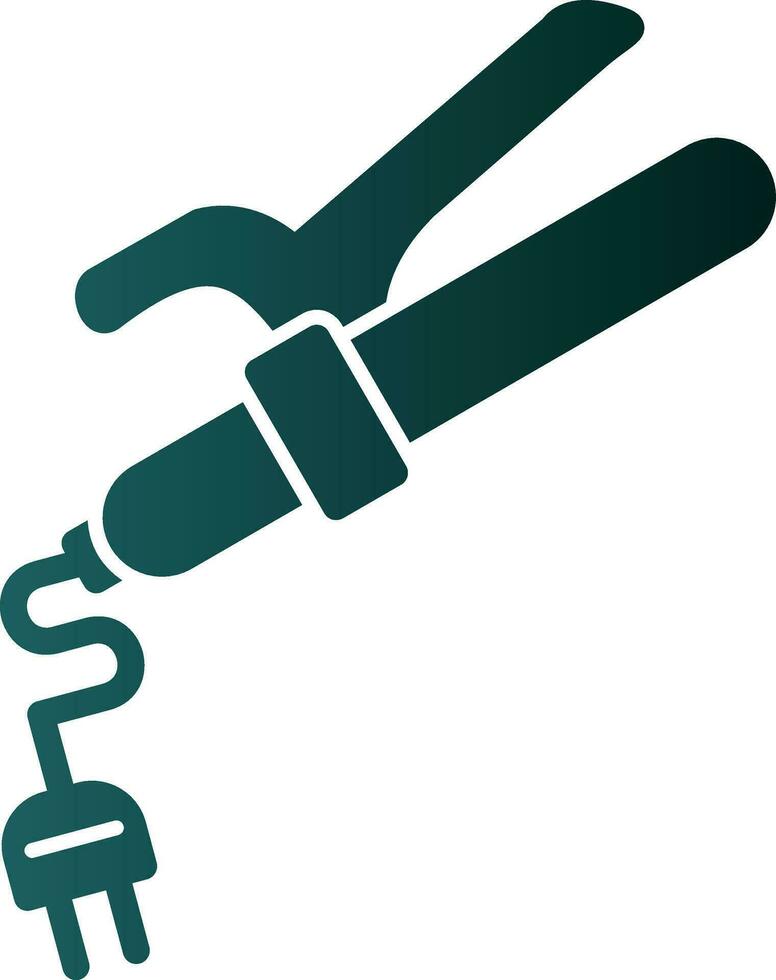 Curling Iron Vector Icon Design