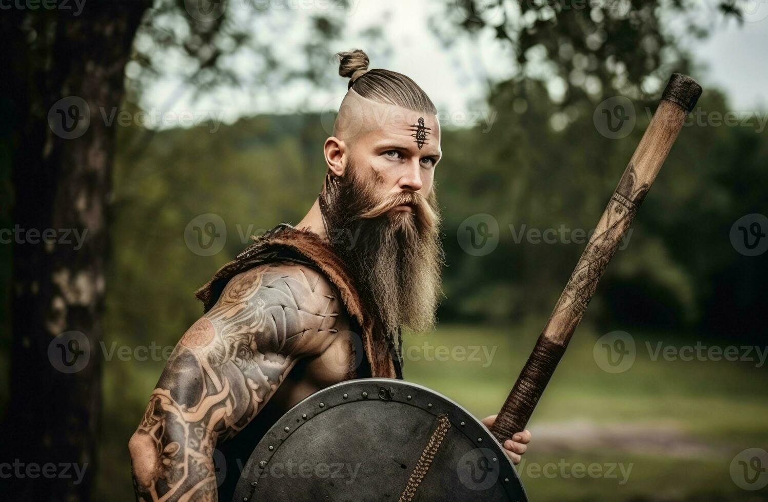 Viking warrior. Generate Ai photo