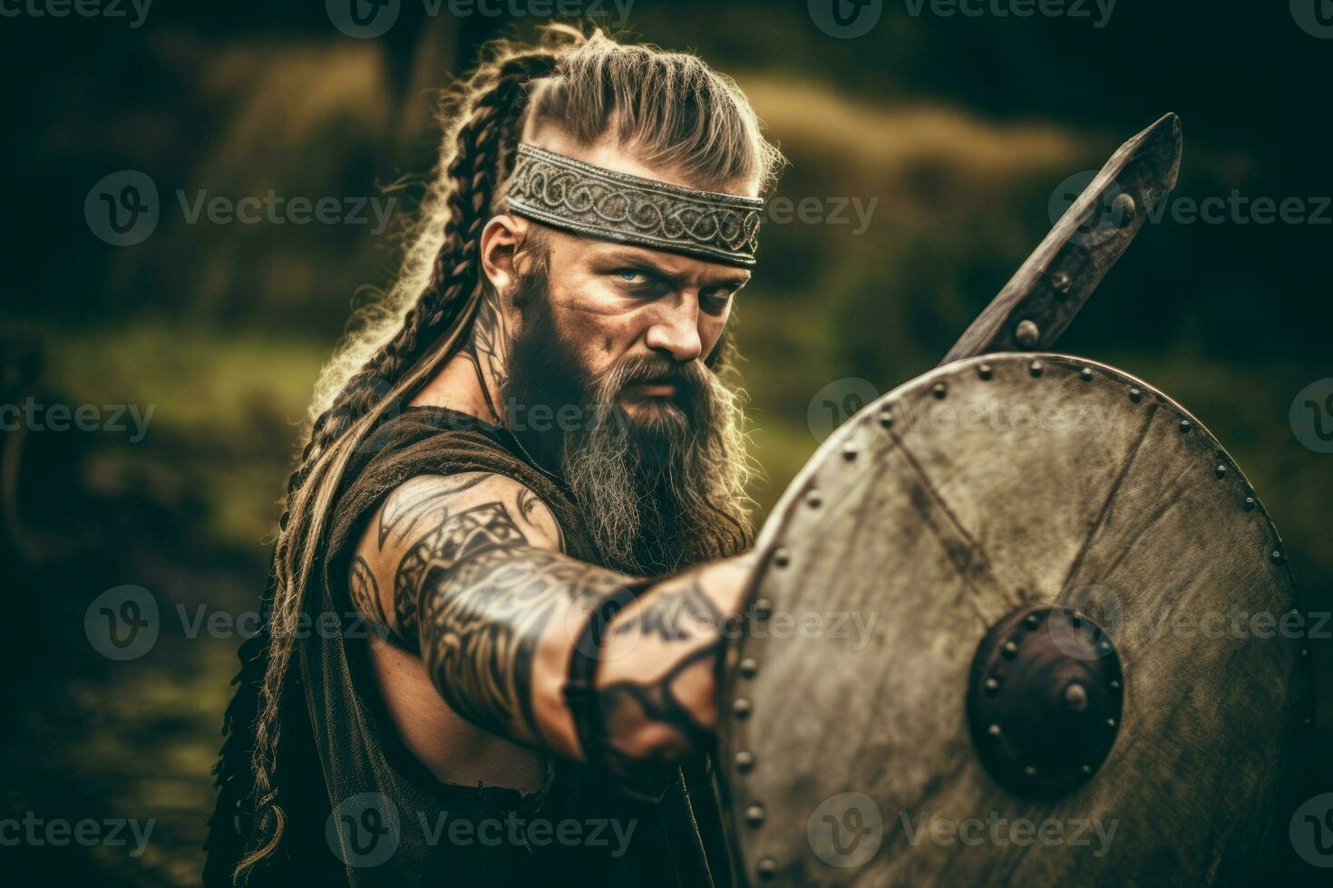 vikingo guerrero medieval. generar ai foto