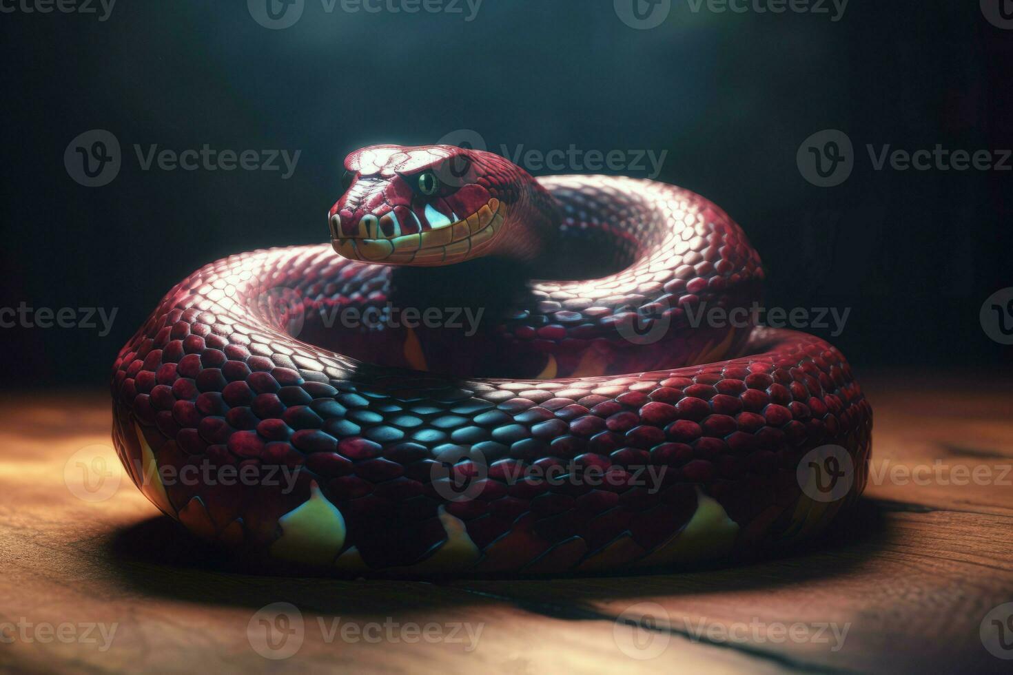 Bright snake. Generate Ai photo