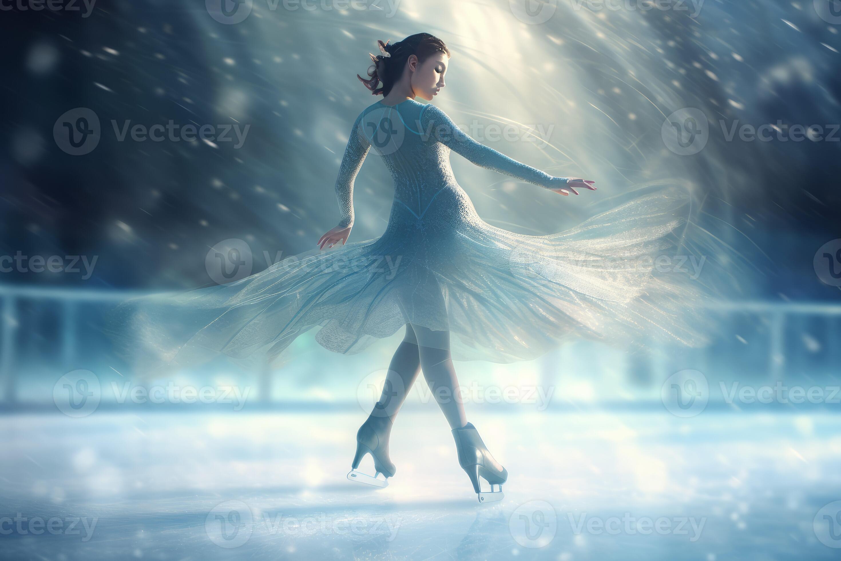 Figure skating woman. Generate Ai 30811890 Stock Photo at Vecteezy
