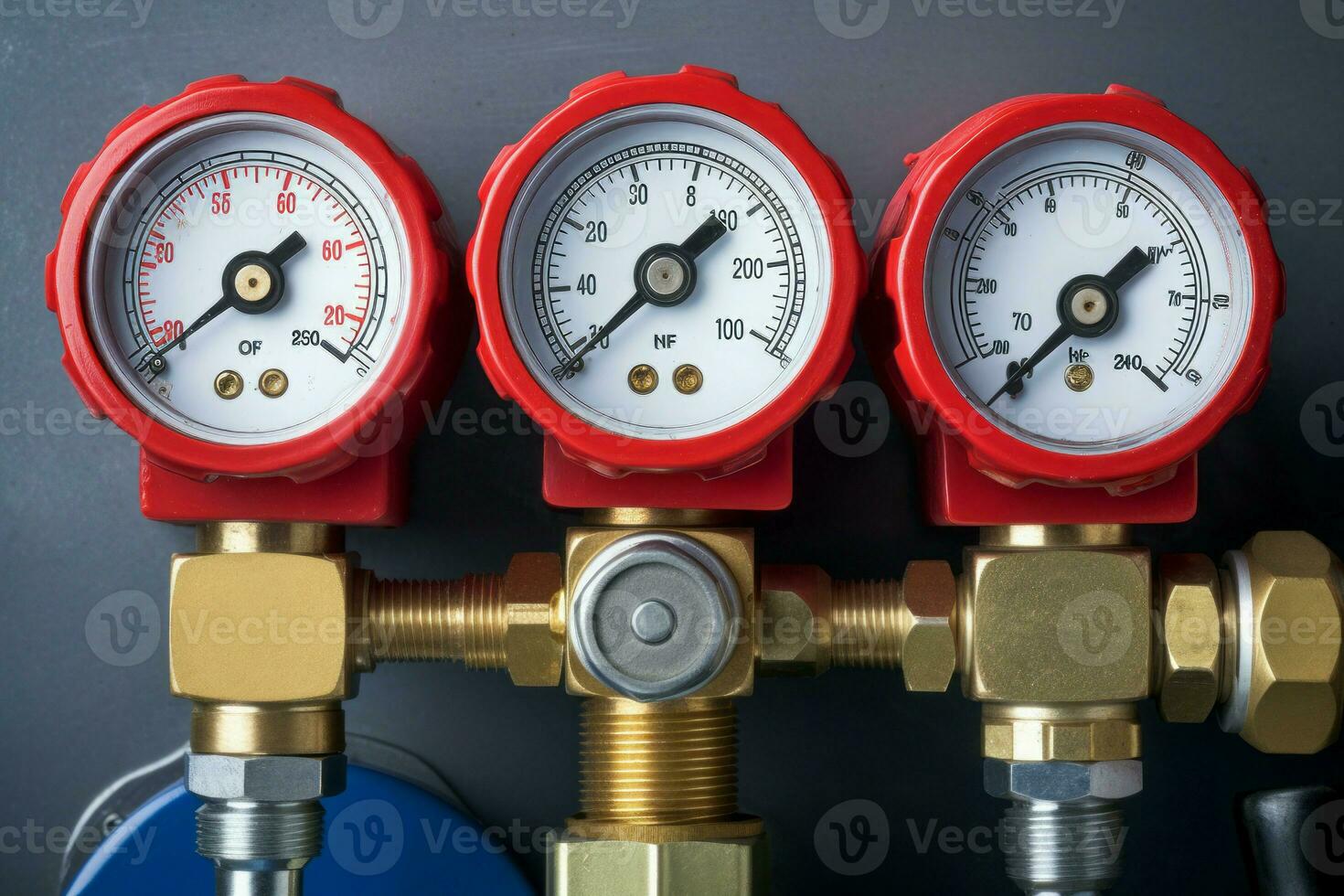Air compressor regulator valves. Generate Ai photo