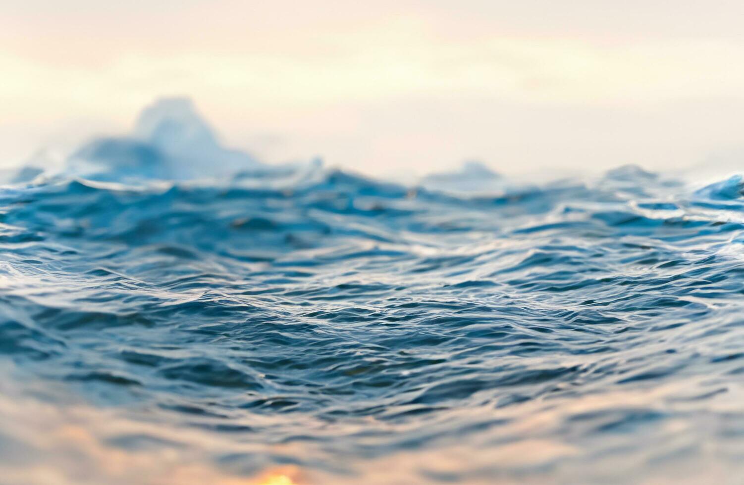 Blue water surface background photo