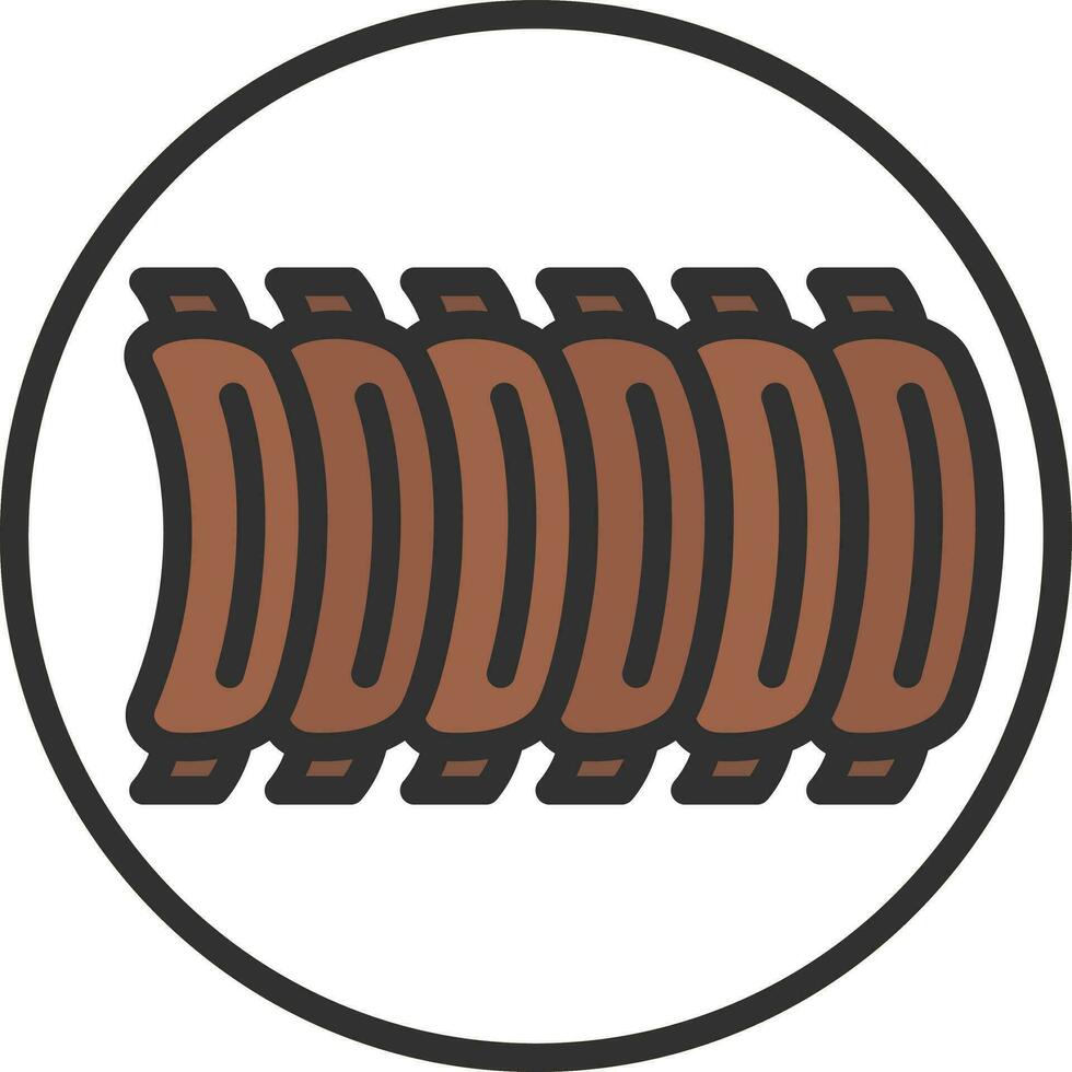 BBQ Ribs Vector Icon Design