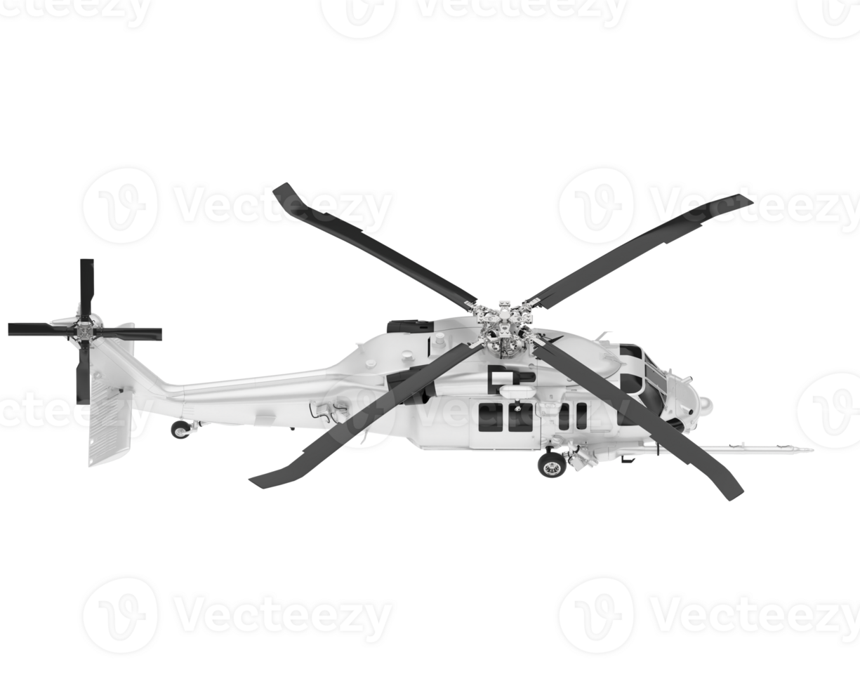 White aircraft isolated on transparent background. 3d rendering - illustration png