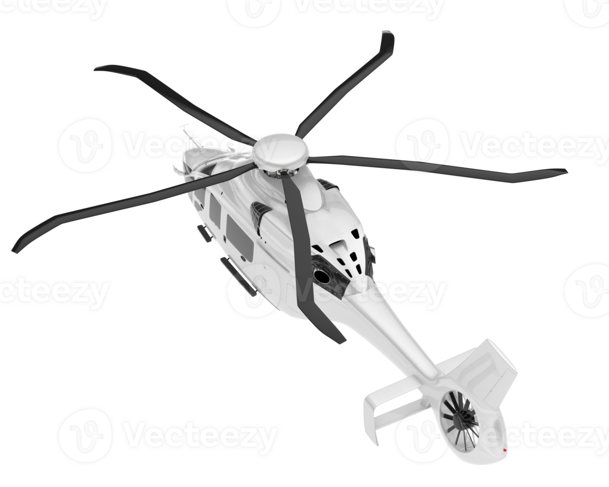White aircraft isolated on transparent background. 3d rendering - illustration png