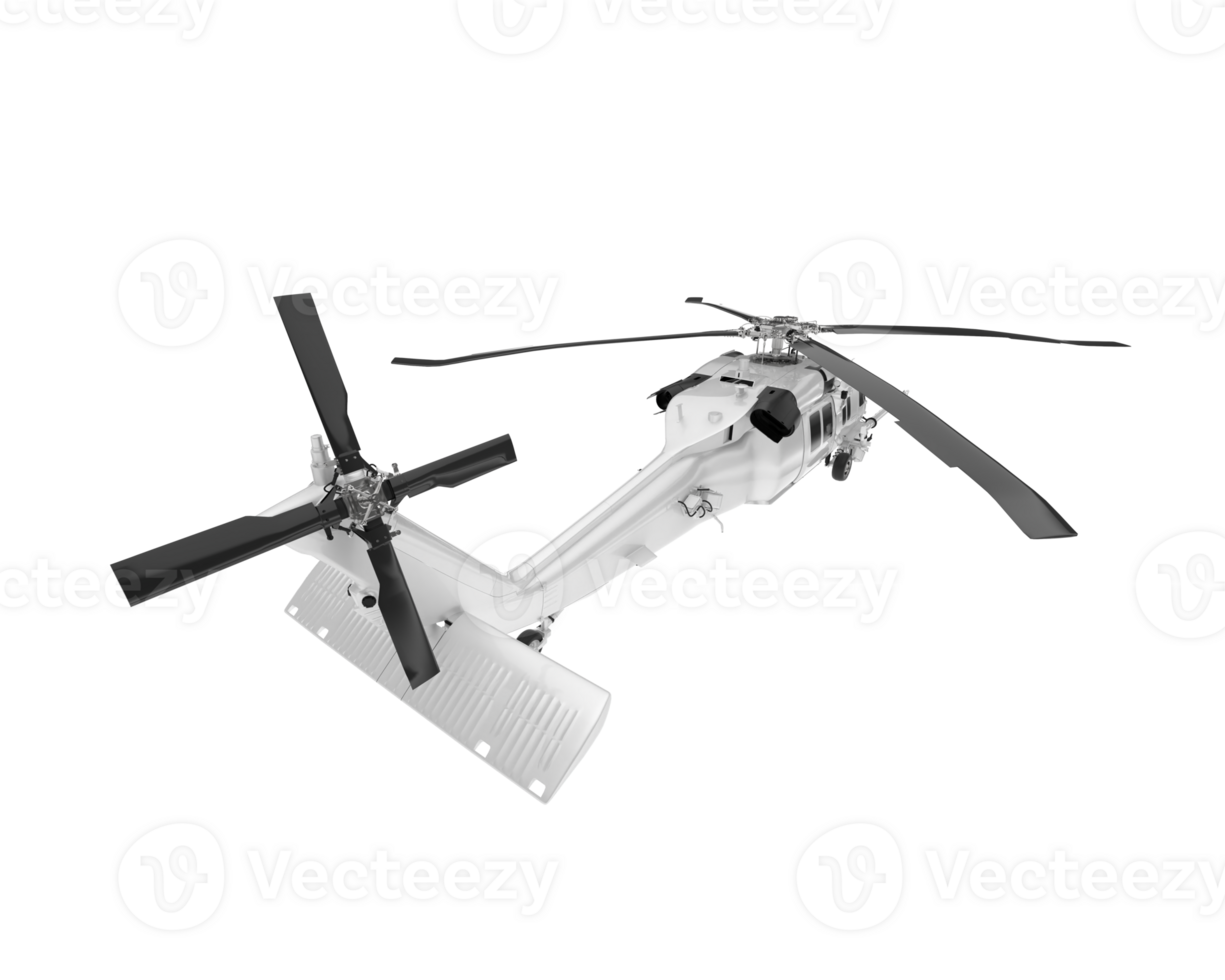 White aircraft isolated on transparent background. 3d rendering - illustration png