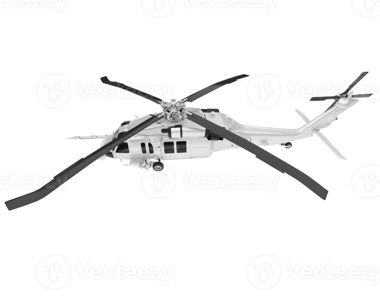 White aircraft isolated on transparent background. 3d rendering - illustration png