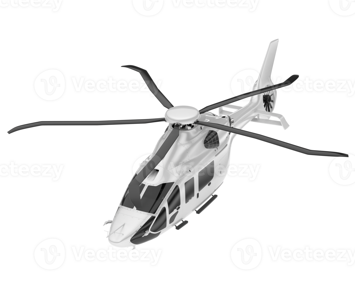 White aircraft isolated on transparent background. 3d rendering - illustration png