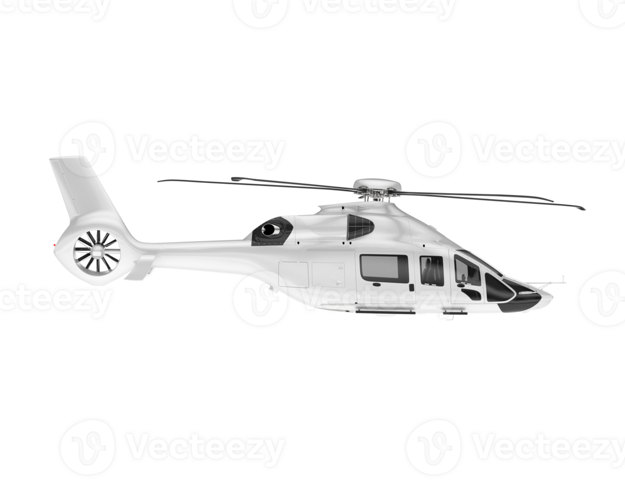 White aircraft isolated on transparent background. 3d rendering - illustration png