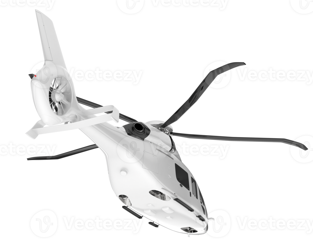 White aircraft isolated on transparent background. 3d rendering - illustration png