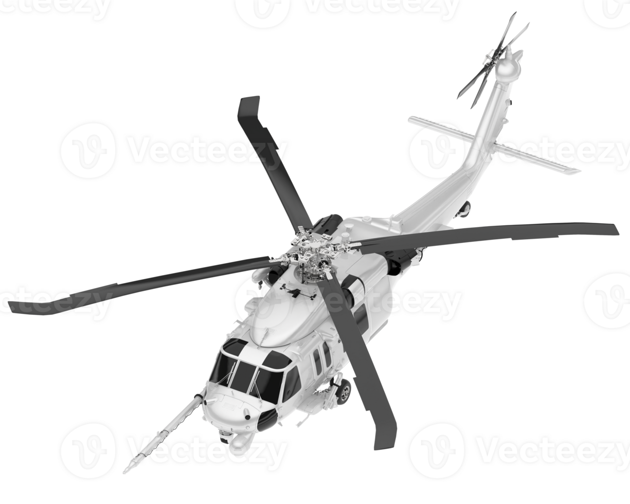 White aircraft isolated on transparent background. 3d rendering - illustration png
