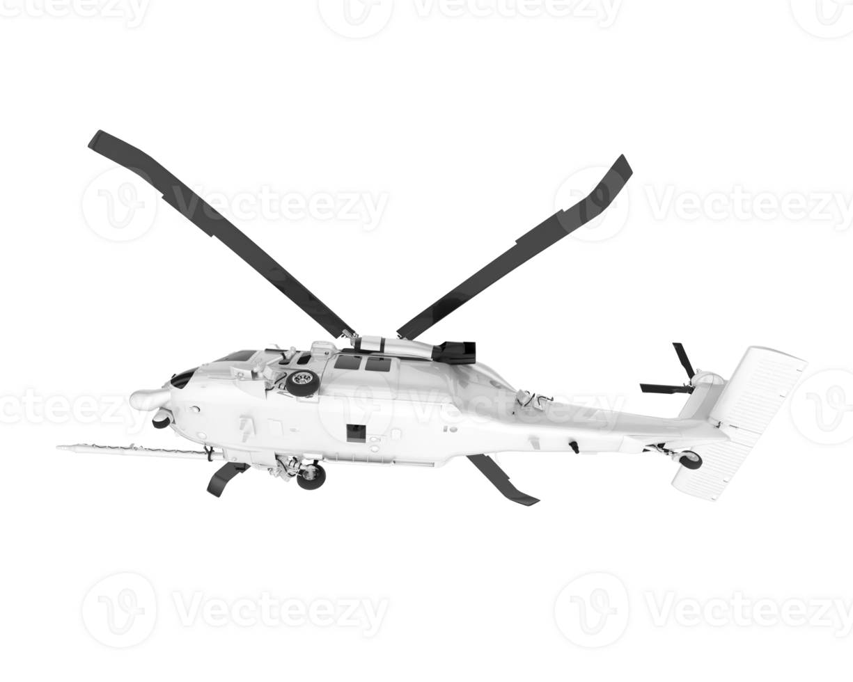 White aircraft isolated on transparent background. 3d rendering - illustration png