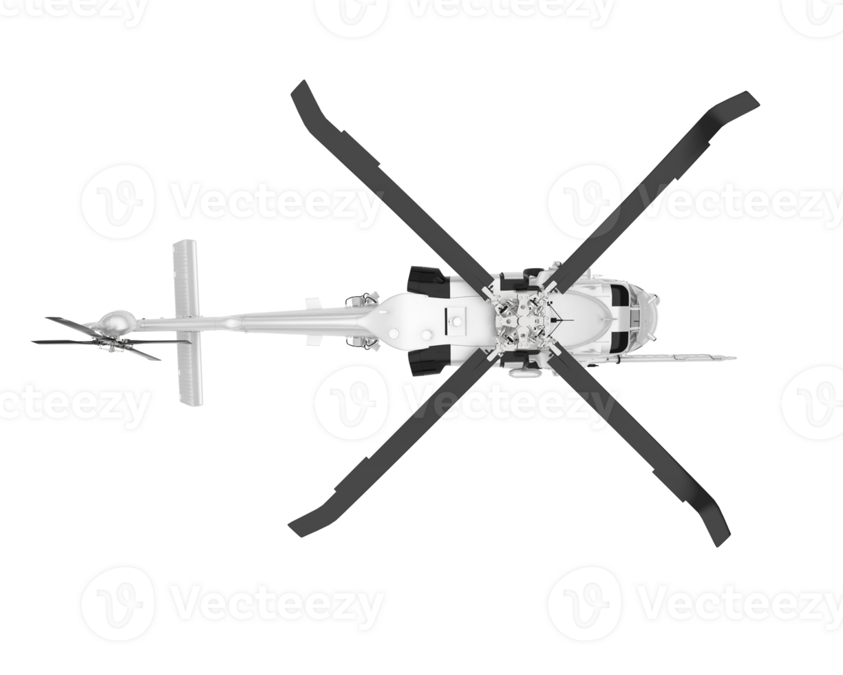 White aircraft isolated on transparent background. 3d rendering - illustration png