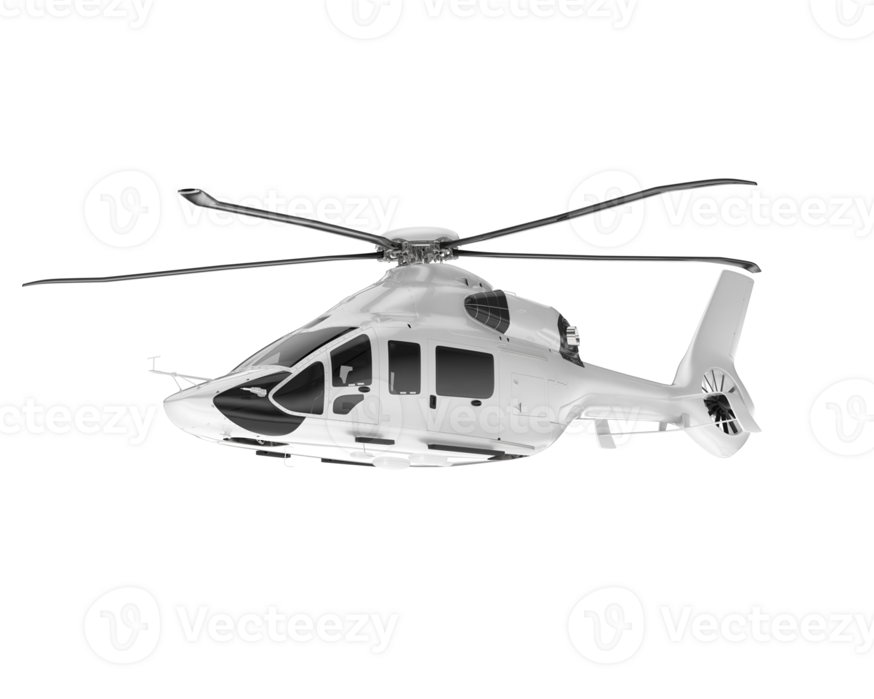 White aircraft isolated on transparent background. 3d rendering - illustration png