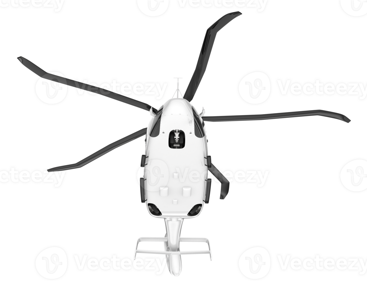 White aircraft isolated on transparent background. 3d rendering - illustration png