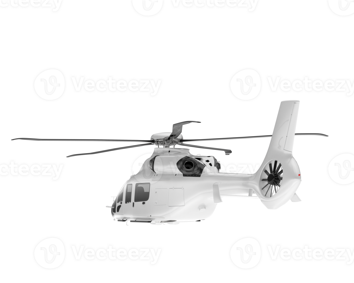White aircraft isolated on transparent background. 3d rendering - illustration png
