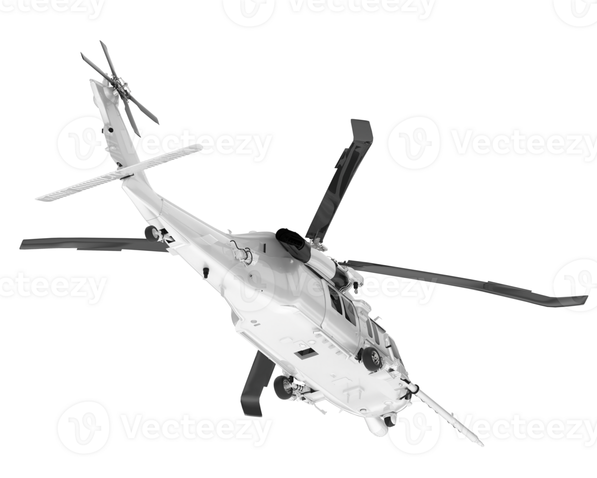 White aircraft isolated on transparent background. 3d rendering - illustration png