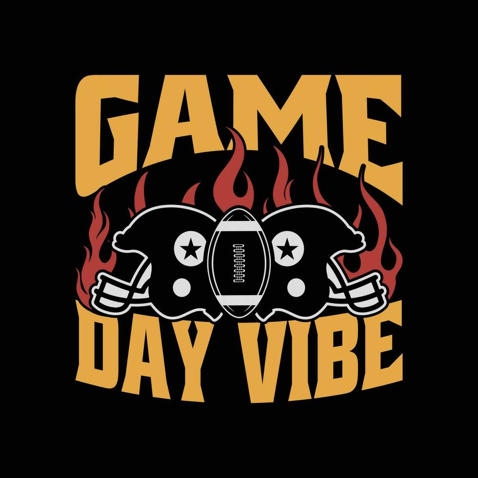American football game day vibe t shirt design. vector