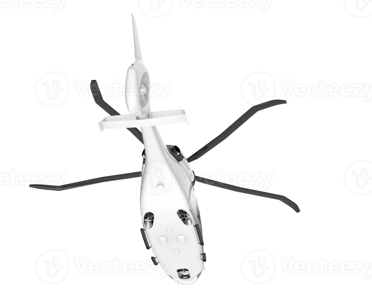 White aircraft isolated on transparent background. 3d rendering - illustration png