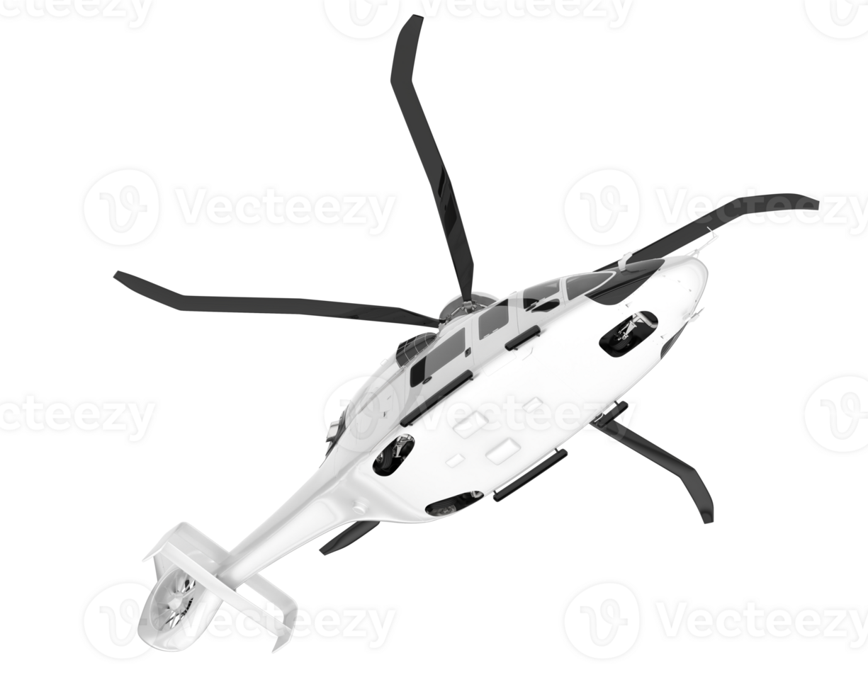 White aircraft isolated on transparent background. 3d rendering - illustration png