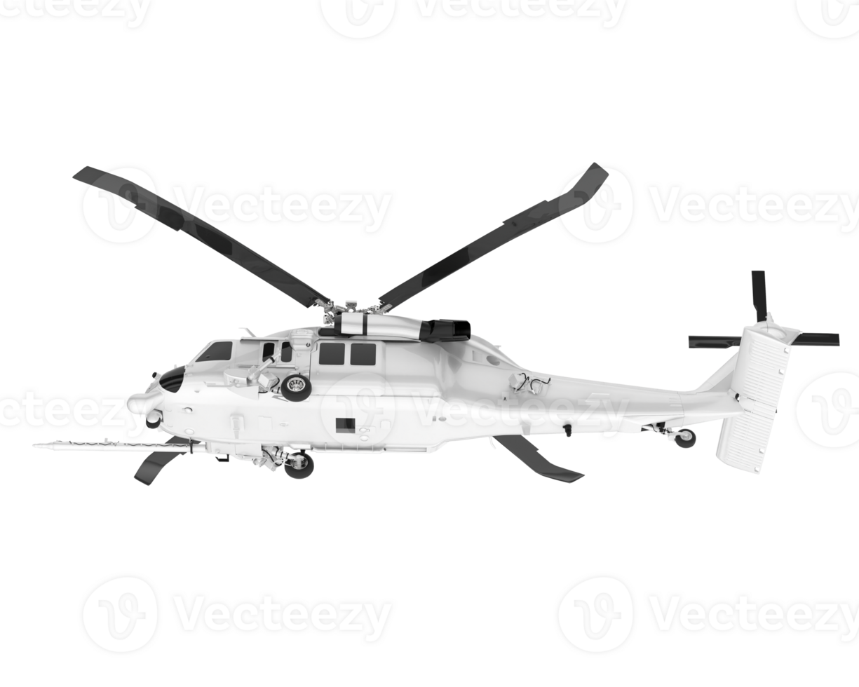 White aircraft isolated on transparent background. 3d rendering - illustration png