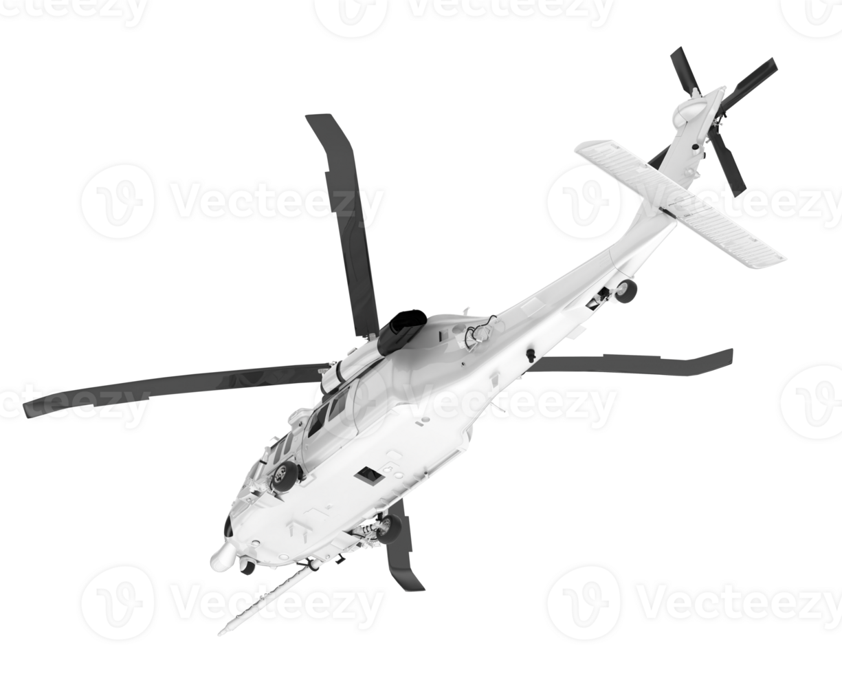 White aircraft isolated on transparent background. 3d rendering - illustration png