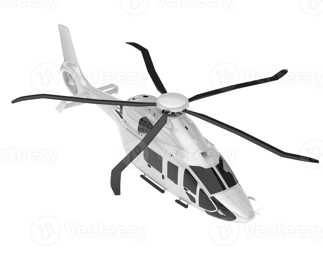 White aircraft isolated on transparent background. 3d rendering - illustration png