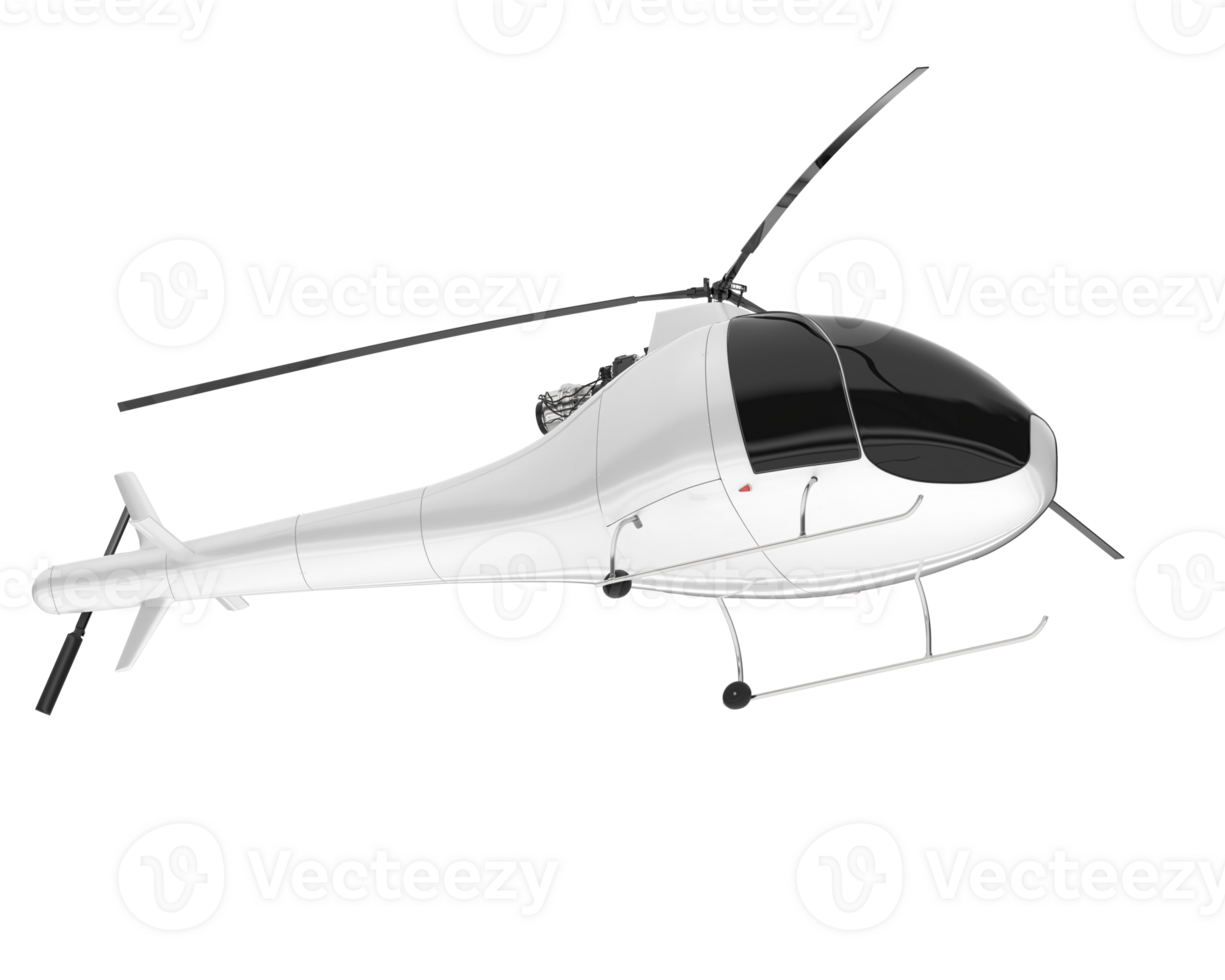 White aircraft isolated on transparent background. 3d rendering - illustration png