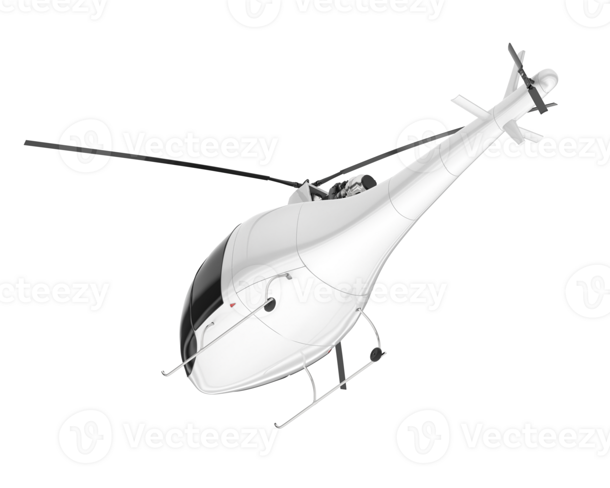 White aircraft isolated on transparent background. 3d rendering - illustration png
