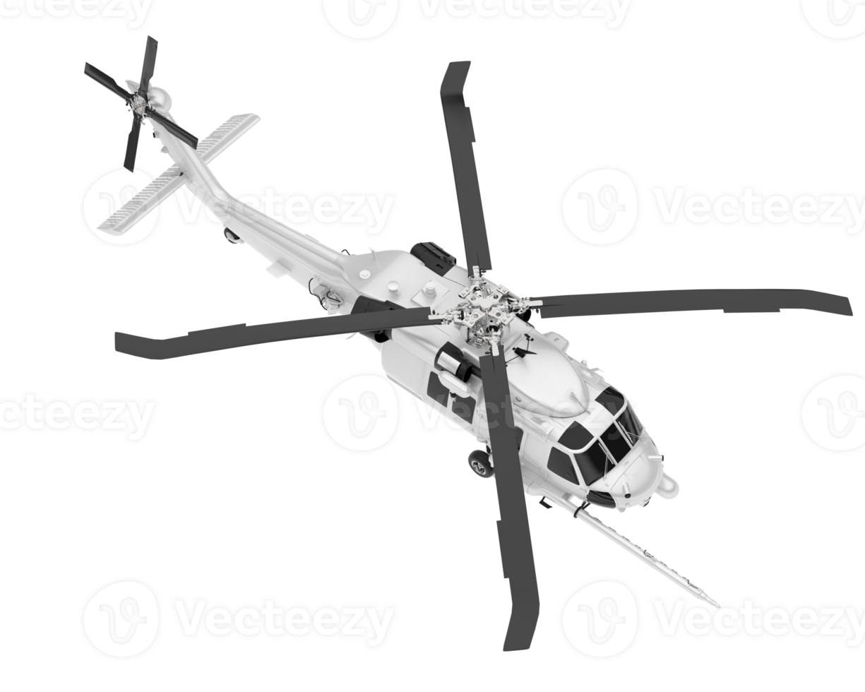 White aircraft isolated on transparent background. 3d rendering - illustration png