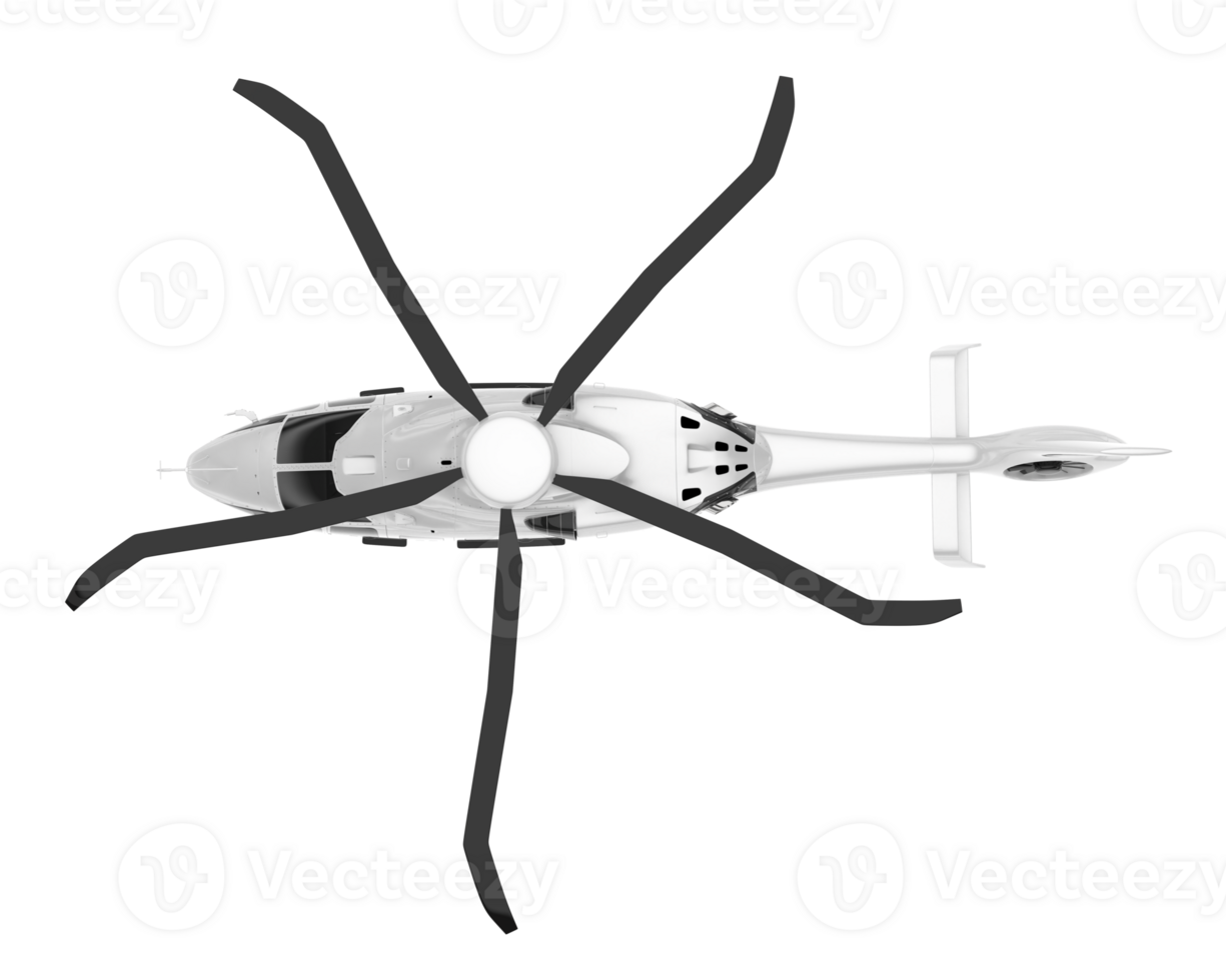 White aircraft isolated on transparent background. 3d rendering - illustration png