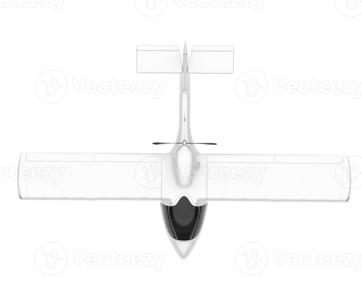 White aircraft isolated on transparent background. 3d rendering - illustration png
