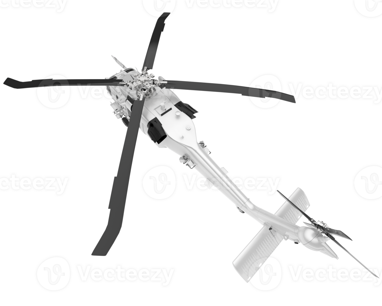 White aircraft isolated on transparent background. 3d rendering - illustration png