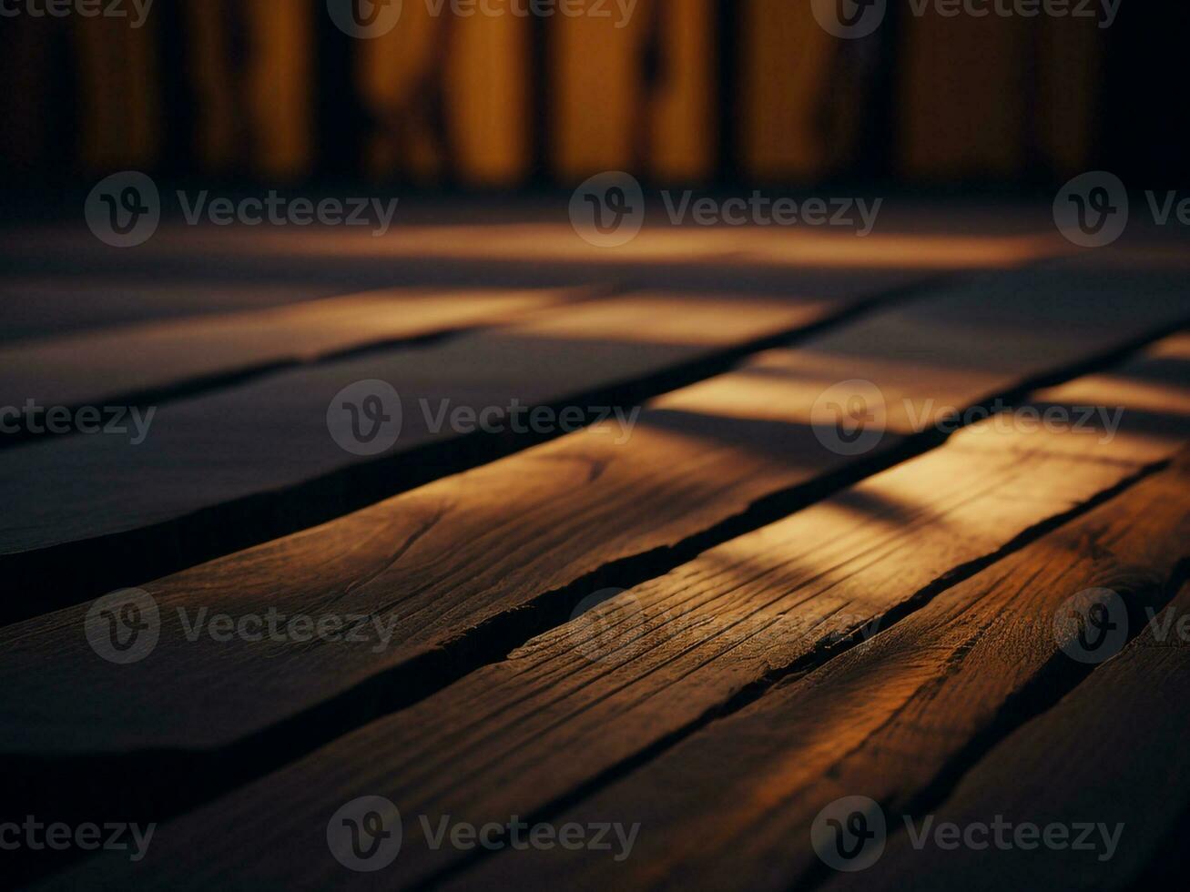 Wooden table and blur tropical beach background, product display montage. High quality photo 8k FHD AI generated