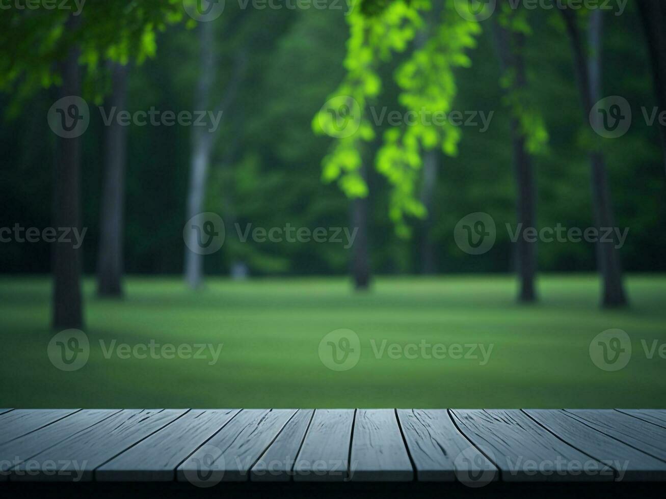 Wooden table and blur tropical beach background, product display montage. High quality photo 8k FHD AI generated
