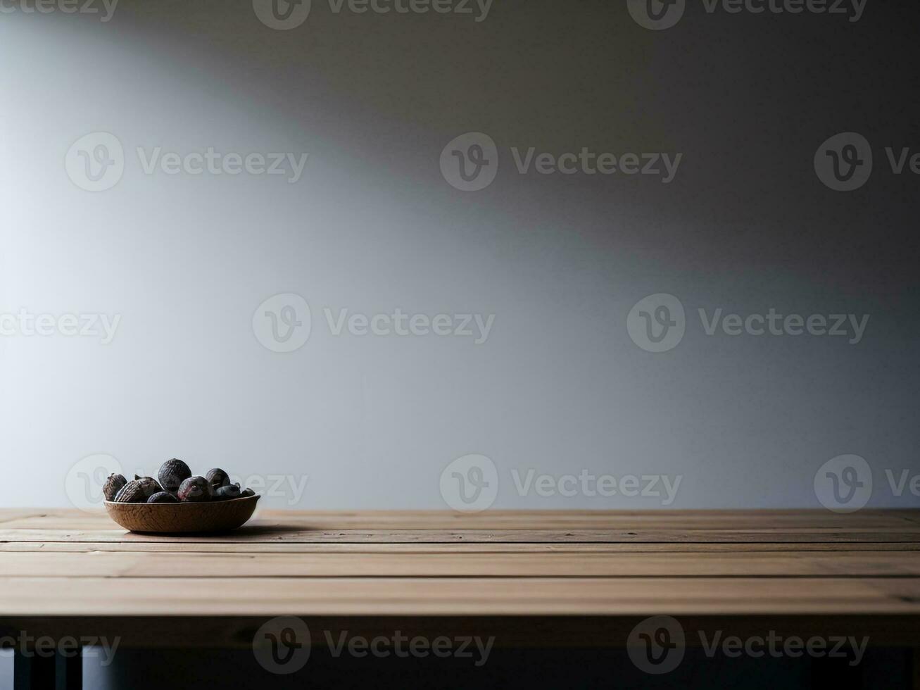 Wooden table and blur tropical beach background, product display montage. High quality photo 8k FHD AI generated