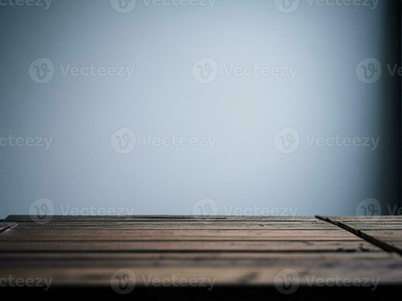 Wooden table and blur tropical beach background, product display montage. High quality photo 8k FHD AI generated
