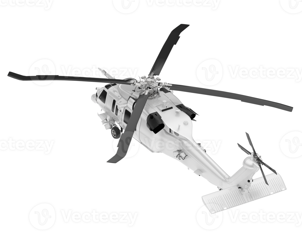 White aircraft isolated on transparent background. 3d rendering - illustration png