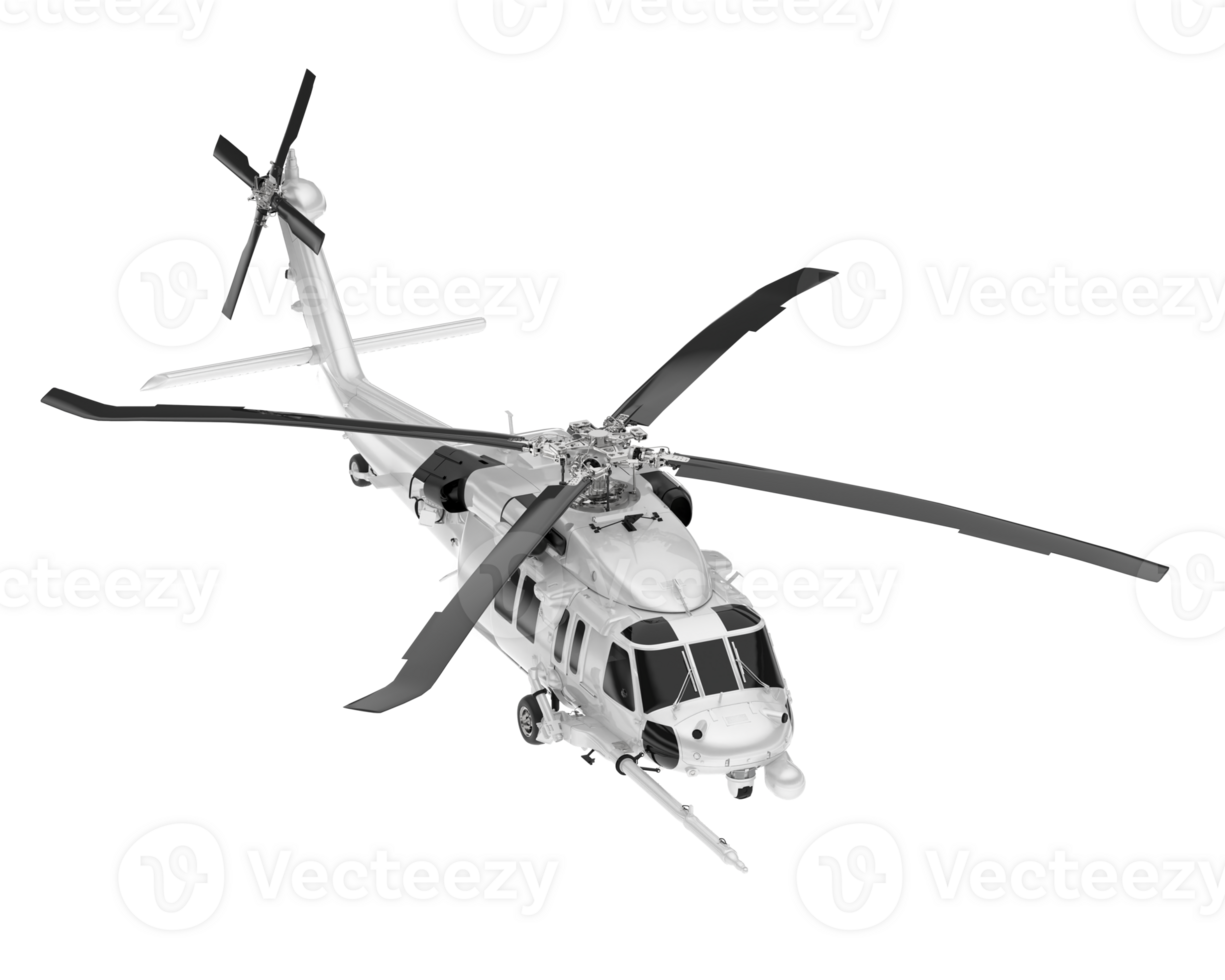 White aircraft isolated on transparent background. 3d rendering - illustration png