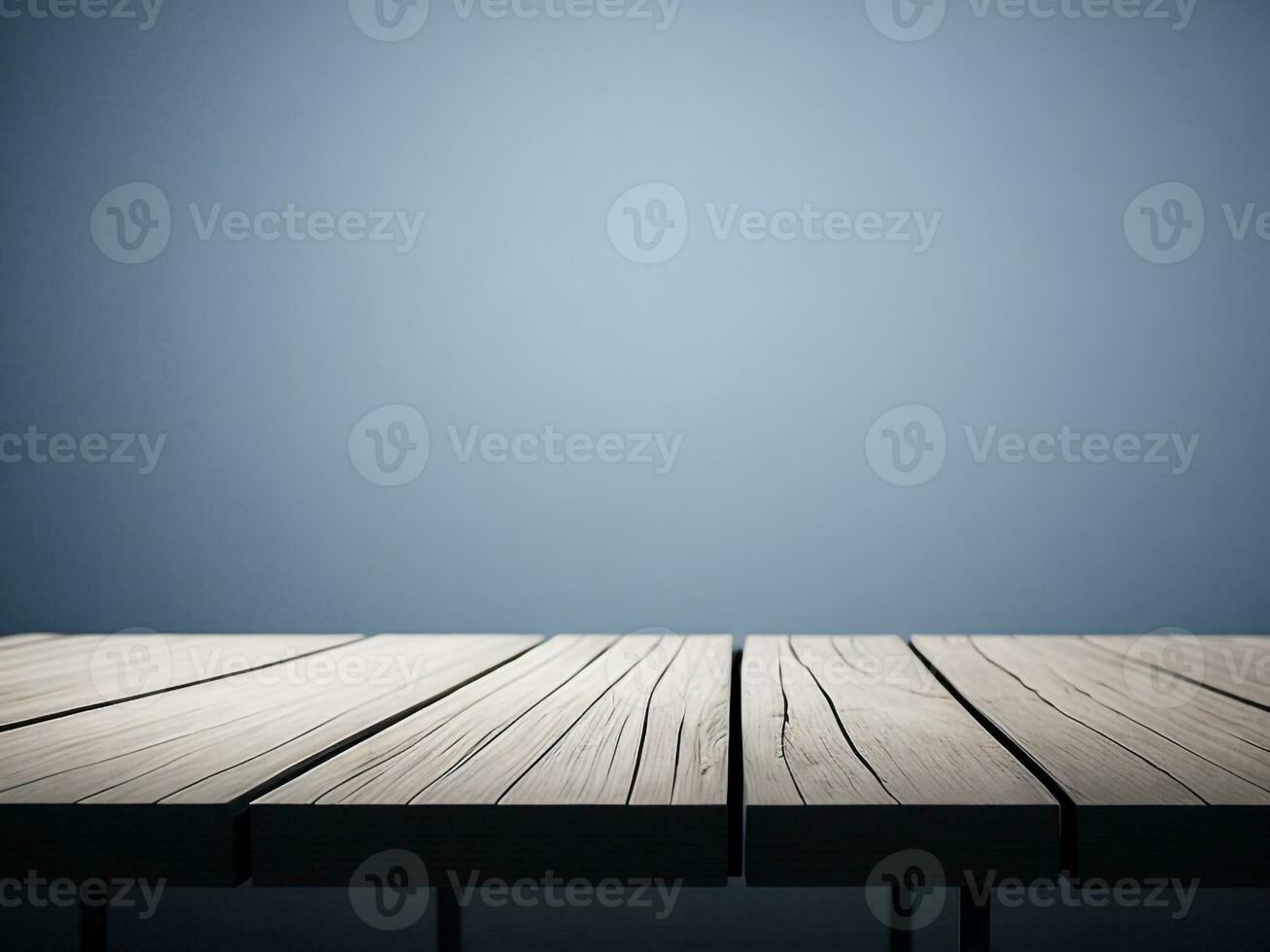 Wooden table and blur tropical white background, product display montage. High quality photo 8k FHD AI generated