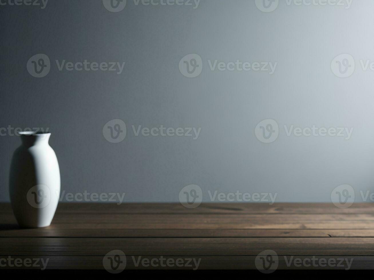 Wooden table and blur tropical white background, product display montage. High quality photo 8k FHD AI generated