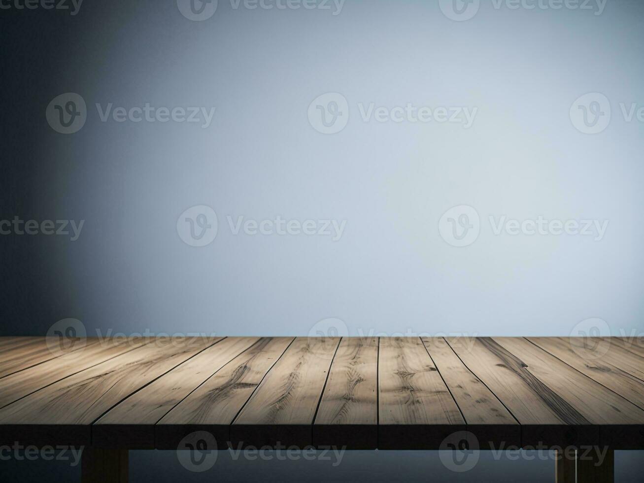 Wooden table and blur tropical white background, product display montage. High quality photo 8k FHD AI generated